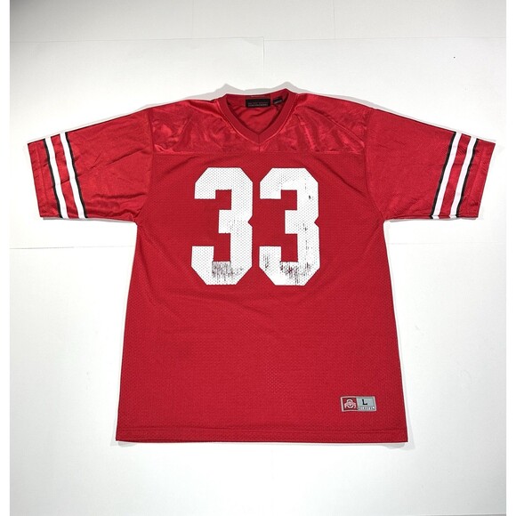 The Ohio State Buckeyes OSU Shop Football Jersey #33 Red White Mesh Large NCAA - Picture 1 of 12
